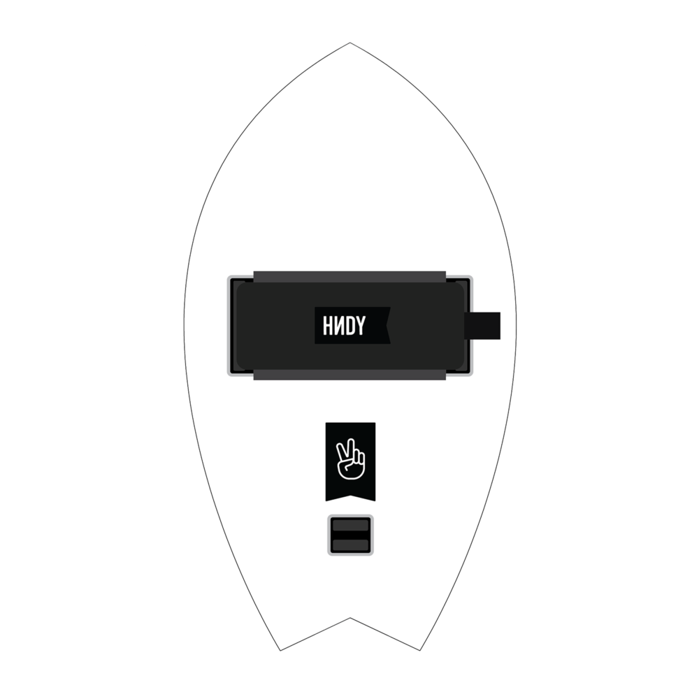 Hippy Trippy Bodysurfing Handplane White